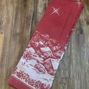 Charming Red and Cream Table Runner